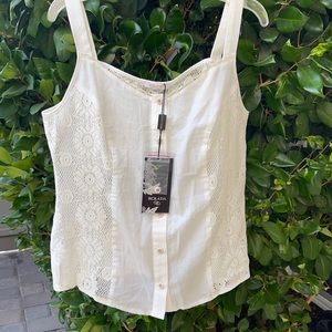 Tank top white off color, made in Europe ( Ukrain), 100% cotton , size 48 ( M).